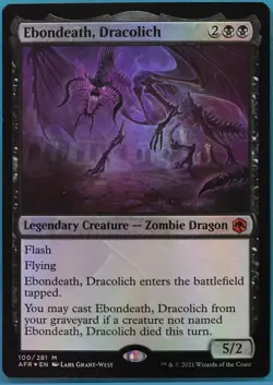 Ebondeath, Dracolich (Ampersand Promo) FOIL Adventures in the PLD (445362) - Image 1