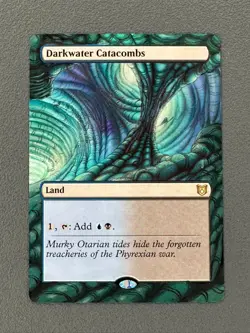 Darkwater Catacombs 157 MTG Wilds of Eldraine Commander Hand Painted Altered Art - Image 1