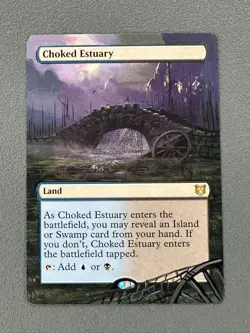 Choked Estuary MTG Wilds of Eldraine Commander Hand Painted Extended Altered Art - Image 1
