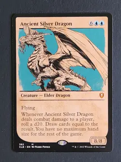 Ancient Silver Dragon(Showcase)Commander Legends Battle for Baldurs Gate Regular - Image 1