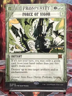Force of Vigor (Non-foil) Outlaws of Thunder Junction: Breaking News 0029 M MTG - Image 1