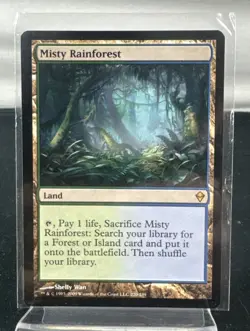 Magic The Gathering: Misty Rainforest Zendikar Regular - MR1 - Image 1