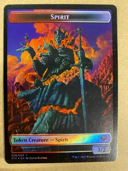 MTG 1x FOIL Spirit / Pest Token Strixhaven: School of Mages Magic the x1 NM - Image 1