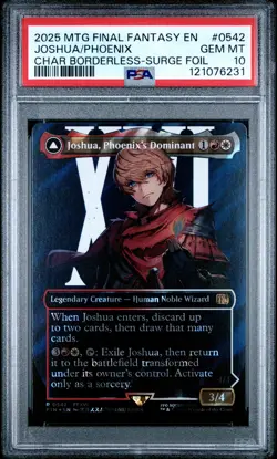 2025 MTG FINAL FANTASY JOSHUA, PHOENIX'S DOMINANT/PHOENIX, WARDEN OF FIRE PSA 10 - Image 1