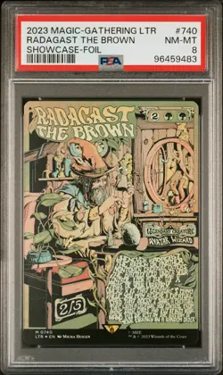 2023 MTG TALES OF MIDDLE-EARTH SHOWCASE-FOIL #740 RADAGAST THE BROWN PSA 8 - Image 1