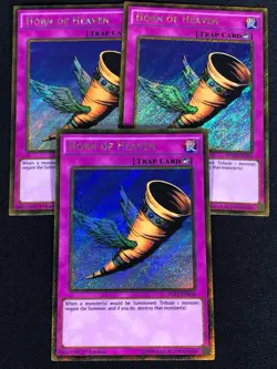 Yugioh Horn of Heaven PGL3-EN034 1ST GOLD X3 (NM) - Image 1
