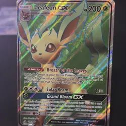 Leafeon GX 139/156 Full Art Sun & Moon Ultra Prism Pokemon Card - Image 4