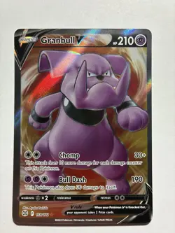 Granbull Pokemon Card Lot - Granbull V Full Art, Snubbull Holo - NM/LP Gift Set - Image 2