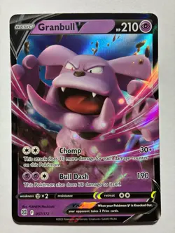 Granbull Pokemon Card Lot - Granbull V Full Art, Snubbull Holo - NM/LP Gift Set - Image 3