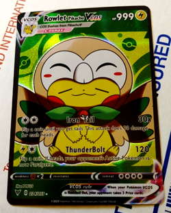 Rowlet Pikachu Cosplay Pokemon Custom Fan Made Art Card - Image 1