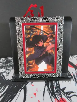 Muichiro Tokito Diamond Card Demon Slayer Thick Metal Silver Infinity Castle - Image 2