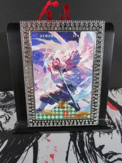Sanemi Shinazugawa Diamond Card Demon Slayer Thick Metal Silver Rare Beautiful - Image 2