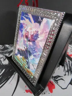 Sanemi Shinazugawa Diamond Card Demon Slayer Thick Metal Silver Rare Beautiful - Image 3