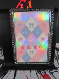 Usagi Sailor Moon Diamond Card Thick Metal Silver Holo Waifu Anime Collectible - Image 4