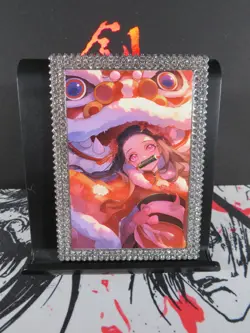 Nezuko Kamado Diamond Card Demon Slayer Thick Metal Silver Dragon New Year - Image 2