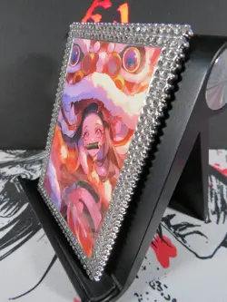 Nezuko Kamado Diamond Card Demon Slayer Thick Metal Silver Dragon New Year - Image 3