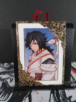 Giyu Tomioka Diamond Card Demon Slayer Thick Metal Gold ERROR BACK - Image 2