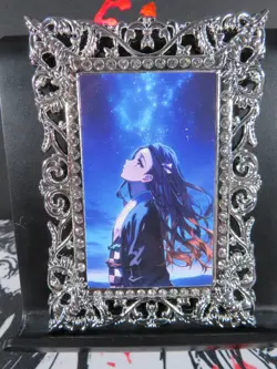 Nezuko Kamado Diamond Card Demon Slayer Thick Metal Silver Beautiful - Image 1
