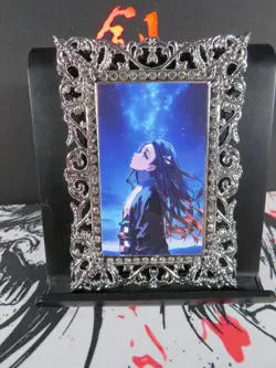 Nezuko Kamado Diamond Card Demon Slayer Thick Metal Silver Beautiful - Image 2