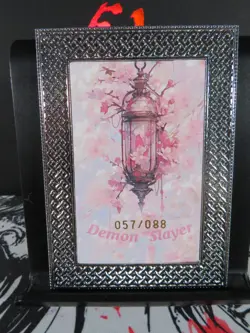 Nezuko Kamado Serial 057/088 Diamond Card Demon Slayer Thick Metal Silver - Image 4