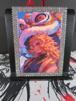 Kyojuro Rengoku Diamond Card Demon Slayer Thick Metal Silver Dragon New Year - Image 2