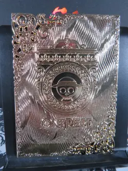 Tanjiro Kamado Diamond Card Demon Slayer Thick Metal Gold ERROR BACK - Image 4