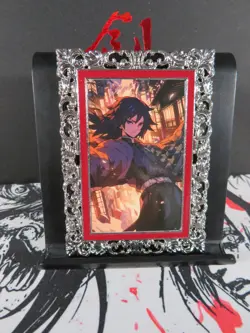 Giyu Tomioka Diamond Card Demon Slayer Thick Metal Silver Infinity Castle - Image 2