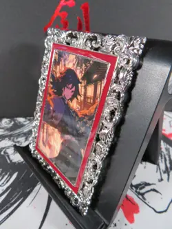 Giyu Tomioka Diamond Card Demon Slayer Thick Metal Silver Infinity Castle - Image 3