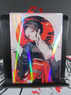 Lady Muzan Acrylic Rare Thick Card Demon Slayer Anime Collectible - Image 1