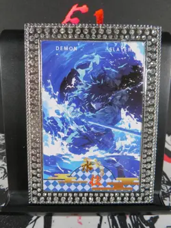 Giyu Tomioka Diamond Card Demon Slayer Thick Metal Silver Rare Beautiful - Image 1