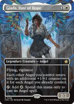MTG English Giada, Font of Hope (Borderless) NM Foil Foundations - Image 1