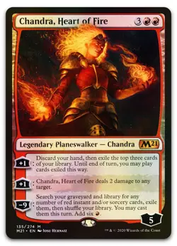 Chandra, Heart of Fire #135 (Foil) (LP) Core Set 2021 M21 Magic MTG - Image 1
