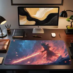 MTG Playmat - Spellblade Warrior with Fiery Blade | Epic Firestorm Art - Image 2