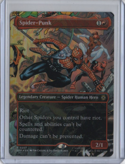 Spider-Punk Borderless Foil 0207 R MTG Marvel's Spider-Man SPM Amazing Rare ASM - Image 1