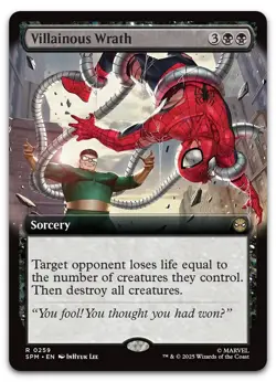 Villainous Wrath (Extended Art) #259 (NM) Spider-Man SPM Magic MTG - Image 1