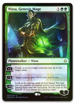 Nissa, Genesis Mage #200 (Foil) (LP) Hour of Devastation HOU Magic MTG - Image 1