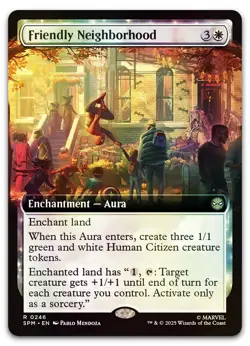 Friendly Neighborhood (Extended Art) #246 (Foil) (NM) Spider-Man SPM Magic MTG - Image 1