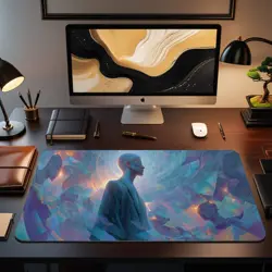 MTG Playmat - Holographic Illusionist in Mirror Realm | Abstract Magic Mat - Image 2