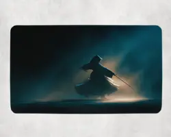 MTG Playmat - Hooded Shadow Dancer with Blades | Assassin Rogue Commander Mat - Image 1