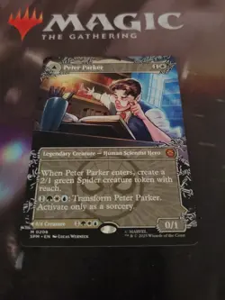 Mtg. Peter Parker. #208. Borderless. Marvel's Spider-Man. Pack Fresh - Image 1