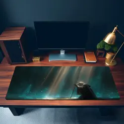 MTG Playmat - Kneeling Cleric in Divine Light | Holy Priest Fantasy Commander Ma - Image 3