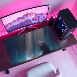 MTG Playmat - Kneeling Cleric in Divine Light | Holy Priest Fantasy Commander Ma - Image 4