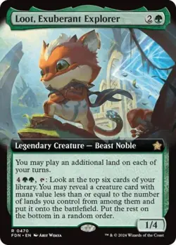 MTG English Loot, Exuberant Explorer (Extended Art) NM Normal Foundations - Image 1