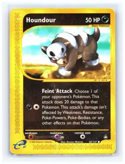 💥 Houndour # 87/147 - AQUAPOLIS - Pokemon 2002 Vintage Card - Non Holo Foil - Image 1
