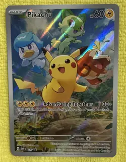 Pikachu 027 Sv: Scarlet & Violet Promo Pokemon TCG Cards Holo Near Mint - Image 1