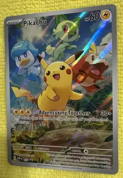 Pikachu 027 Sv: Scarlet & Violet Promo Pokemon TCG Cards Holo Near Mint - Image 3
