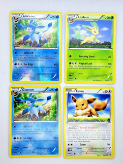 NM Pokemon Cards Eevee Evolution lot (4) - Furious Fists - Leafeon, Glaceon - Image 1