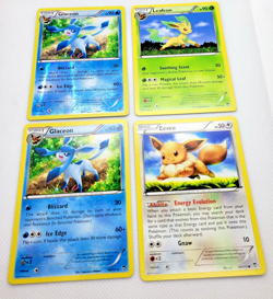 NM Pokemon Cards Eevee Evolution lot (4) - Furious Fists - Leafeon, Glaceon - Image 2