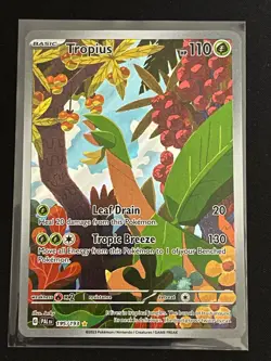 Pokemon TCG Paldea Evolved Tropius Illustration Rare Holo Card 195/193 - Image 1