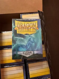 Dragon Shield Matte Clear Standard Size Card Sleeves Display Box Case 1000 7426844785522 - Image 1
